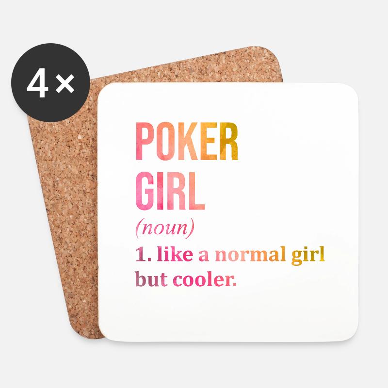 Poker - Untersetzer (4er-Set) - Weiß