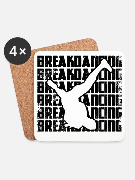 Breakdance - Dessous de verre (lot de 4) - blanc