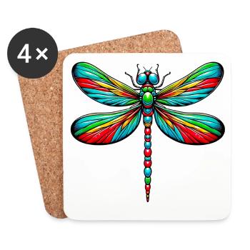 Dragonfly - Coasters (set of 4) - white - Front