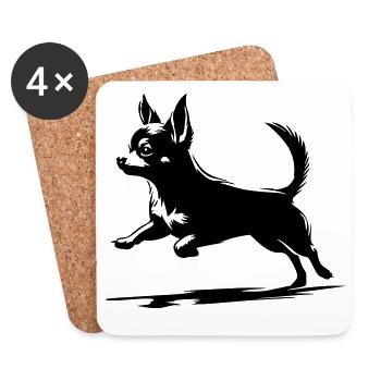 Chihuahua - Untersetzer (4er-Set) - Weiß - Vorne