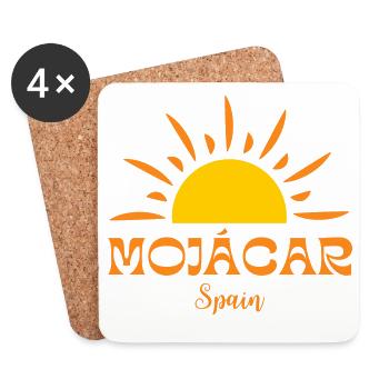 MOJÁCAR Spain Sun Motif - Coasters (set of 4) - white - Front