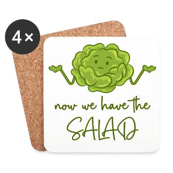 Now we have the salad - Coasters (set of 4) - white - Front