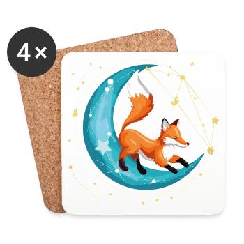 Luna fox - Coasters (set of 4) - white - Front