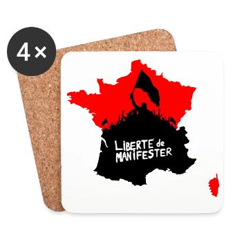 Freedom to protest - Coasters (set of 4) - white - Front