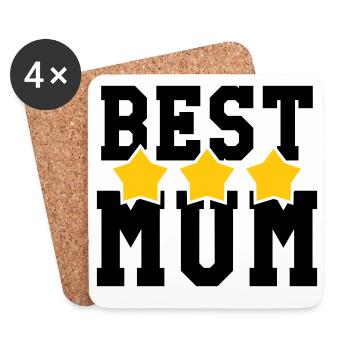 Best Mom - Mother's Day - Coasters (set of 4) - white - Front