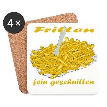 Pommes Frittes - Untersetzer (4er-Set) - Weiß - Vorne