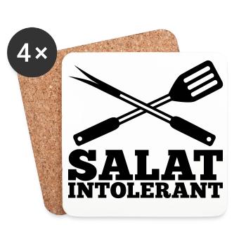 Salat Intolerant Grillbesteck - Untersetzer (4er-Set) - Weiß - Vorne