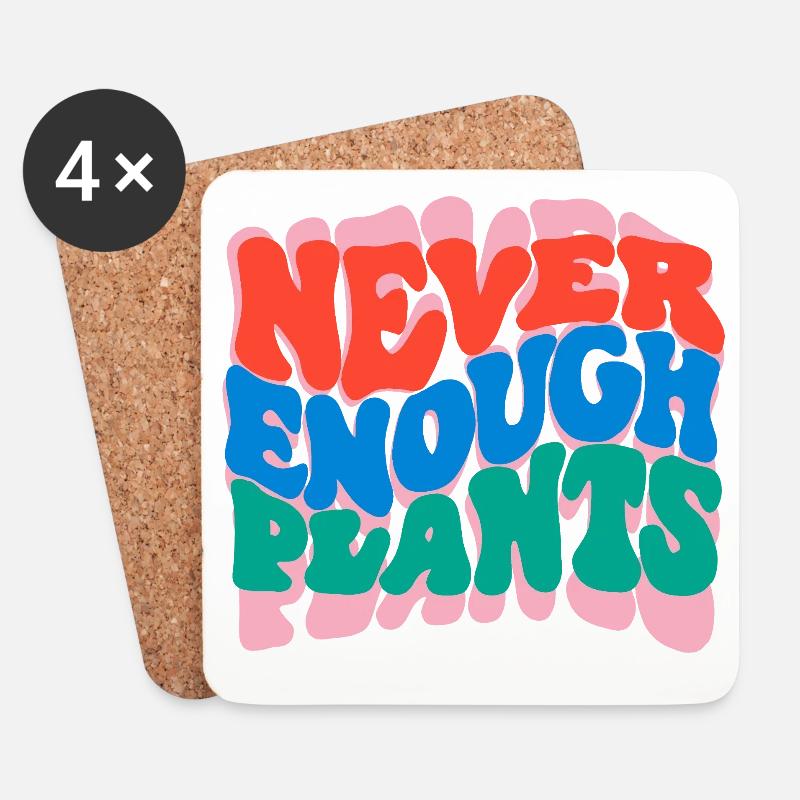 Never enough plants - Coasters (set of 4) - white