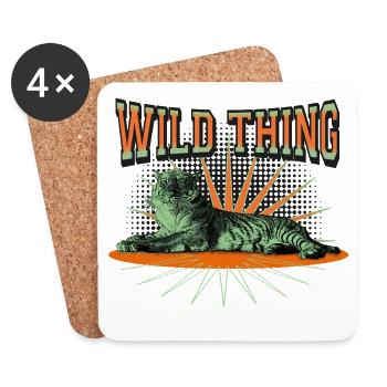 Roaring Like a Tiger - Untersetzer (4er-Set) - Weiß - Vorne