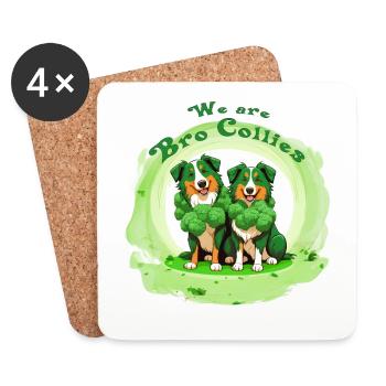 We are Bro Collies - Untersetzer (4er-Set) - Weiß - Vorne