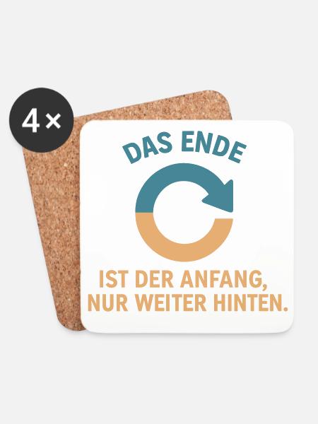 Das Ende (Reloaded) - Untersetzer (4er-Set) - Weiß