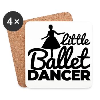 Kleines Ballettmädchen - Untersetzer (4er-Set) - Weiß - Vorne
