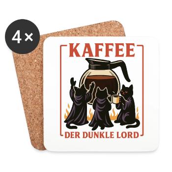 Kaffee Der Dunkle Lord - Untersetzer (4er-Set) - Weiß - Vorne
