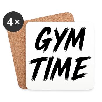 Temps de gym - Dessous de verre (lot de 4) - blanc - Devant
