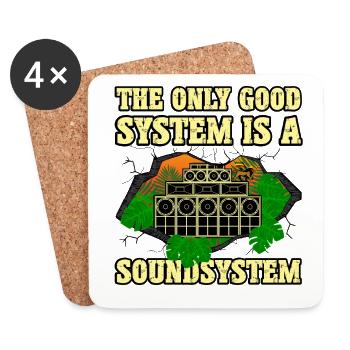 Dub Soundsystem - Untersetzer (4er-Set) - Weiß - Vorne