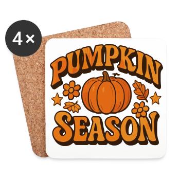 Pumpkin Season Autumn Illustration - Coasters (set of 4) - white - Front