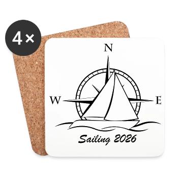 Sailing 2026 - Untersetzer (4er-Set) - Weiß - Vorne