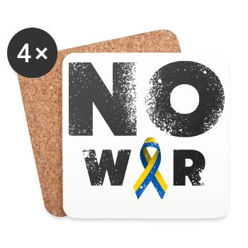 No War in Ukraine Design - Coasters (set of 4) - white - Front