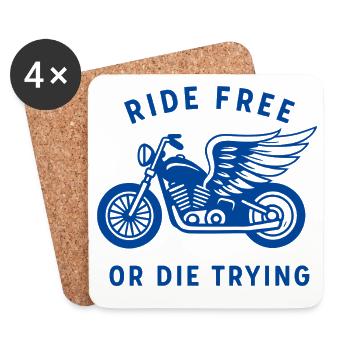 Winged Bicycle Ride Free Design - Untersetzer (4er-Set) - Weiß - Vorne