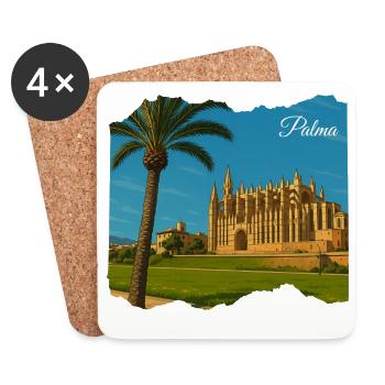 Mallorca Palma Kathedrale - Untersetzer (4er-Set) - Weiß - Vorne