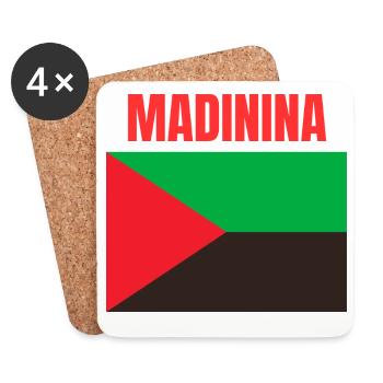 T-shirt Madinina drapeau Martinique - Dessous de verre (lot de 4) - blanc - Devant