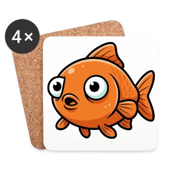 The Little Fish - Coasters (set of 4) - white - Front