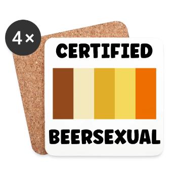 Beersexual - Coasters (set of 4) - white - Front