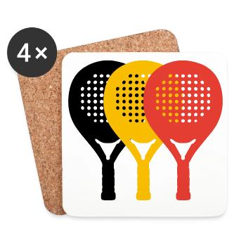 padel Belgium tricolore - Coasters (set of 4) - white - Front