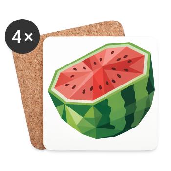 Melon - Cool Fruit Logo - Coasters (set of 4) - white - Front
