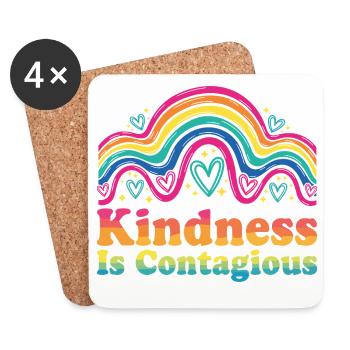 Kindness Emotional Learning Teacher SEL - Coasters (set of 4) - white - Front