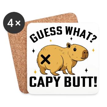 Capybara  - Untersetzer (4er-Set) - Weiß - Vorne