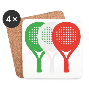 padel-italia2 - Untersetzer (4er-Set) - Weiß - Vorne
