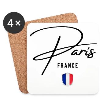 Elegantes Design Paris, französischer Stolz - Untersetzer (4er-Set) - Weiß - Vorne