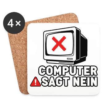 Computer Says No Retro Pixel - Coasters (set of 4) - white - Front