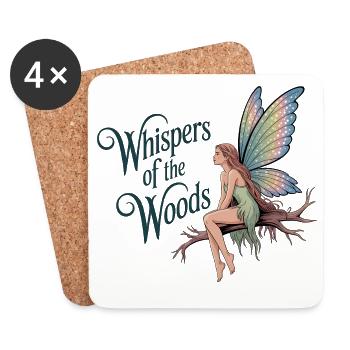 Waldfee – Whispers of the Woods - Untersetzer (4er-Set) - Weiß - Vorne