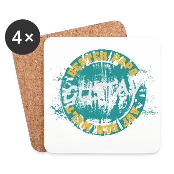 Father's Day Gustav - Coasters (set of 4) - white - Front