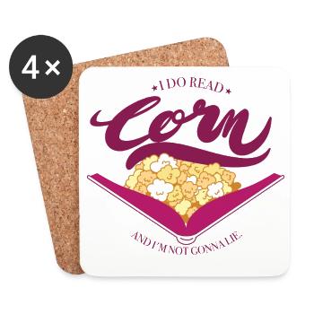Corn Reading Tee - Untersetzer (4er-Set) - Weiß - Vorne