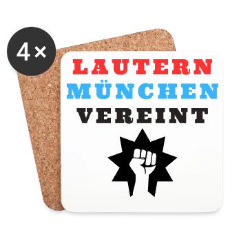 Kaiserslautern and Munich united - Coasters (set of 4) - white - Front