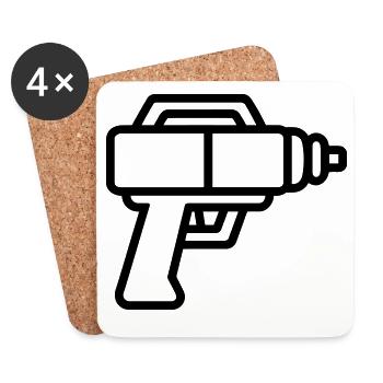 Water Gun - Coasters (set of 4) - white - Front