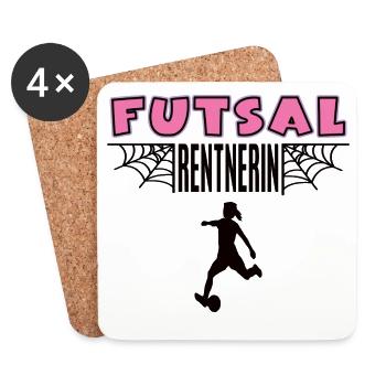 Futsal Rentnerin Futsalerin Rente Ruhestand - Untersetzer (4er-Set) - Weiß - Vorne