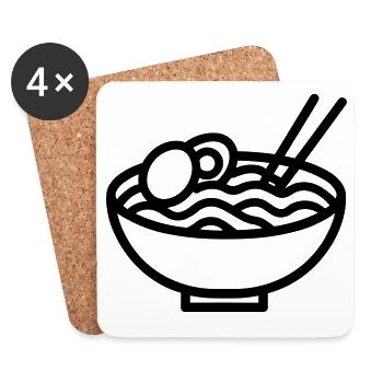 Ramen - Coasters (set of 4) - white - Front