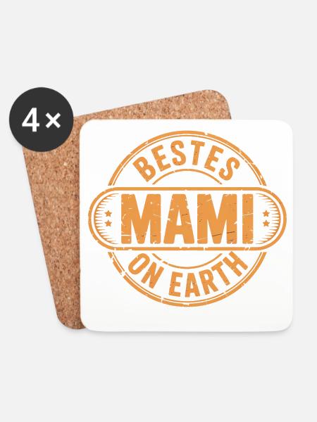 Bestes Mami Geschenk Muttertag - Untersetzer (4er-Set) - Weiß