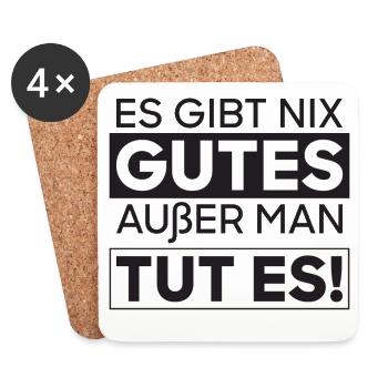 Keine Ausrede – Tu Es - Untersetzer (4er-Set) - Weiß - Vorne