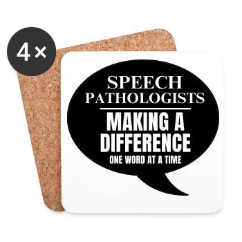 Speech Therapist Slp Teacher Pathologist Medical  - Coasters (set of 4) - white - Front