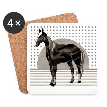 Horse - Coasters (set of 4) - white - Front