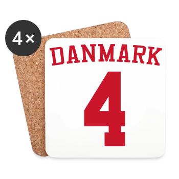 Danemark 4 Sport - Dessous de verre (lot de 4) - blanc - Devant