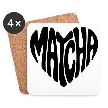 Le Matcha - Dessous de verre (lot de 4) - blanc - Devant
