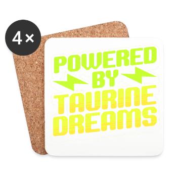 Energy Drink Powered By Taurine Dreams - Untersetzer (4er-Set) - Weiß - Vorne