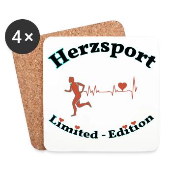 Sports cardiaques - Dessous de verre (lot de 4) - blanc - Devant