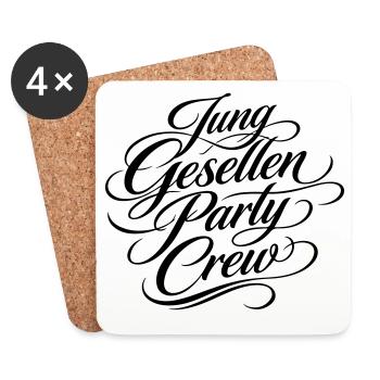 Junggesellen Party Crew Jga - Untersetzer (4er-Set) - Weiß - Vorne
